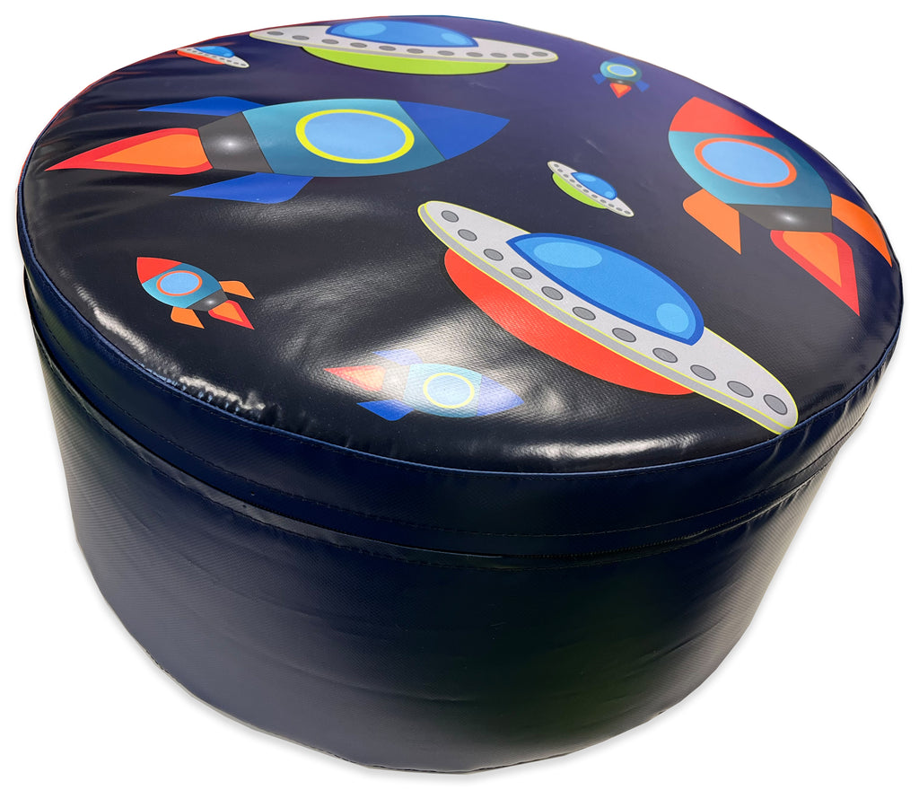 Childrens Fun - Foam Ottoman Round Toddler Seats 50cm x 25cm